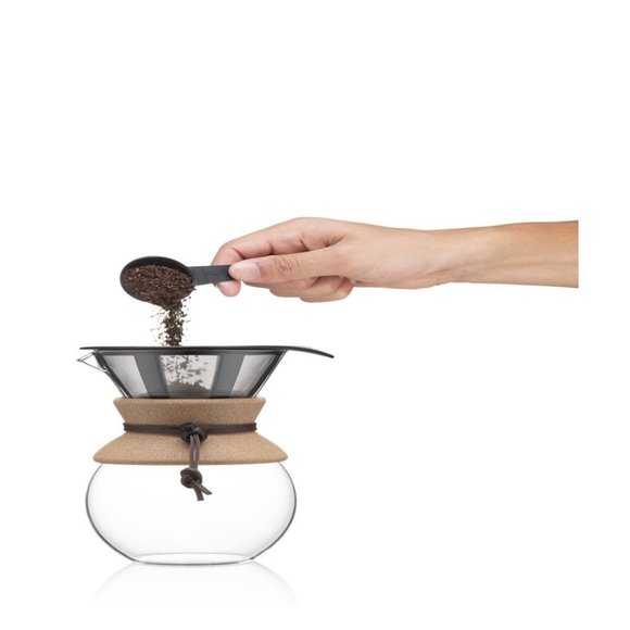 BODUM Pour over Coffee Maker w/ Permanent Filter, 34 oz/ 8 cup, Cork, scoop - Picture 2 of 12